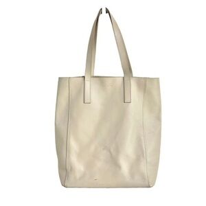 Cole Haan Grand.ØS North/South Cream Leather Tote Bag